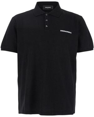 DSquared² Shirt Collar Polo - Black