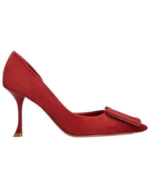 Roger Vivier Suede Pumps - Red