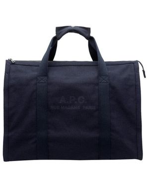 A.P.C. Logo Duffle Bag - Blue