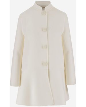 Valentino Ivory Wool Coat - White
