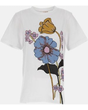 Marni Floral Print T-Shirt - White