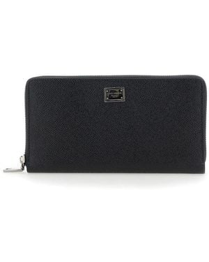 Dolce & Gabbana Logo Zip Around Wallet - Black