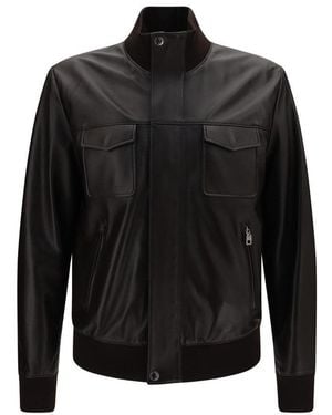 Dolce & Gabbana Dark Bomber Jacket - Black