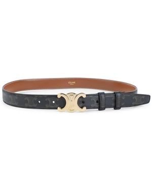 Celine Robert Signature Logo Belt - Brown