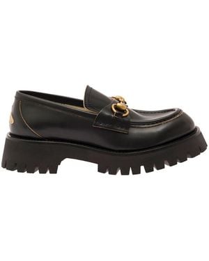 Gucci Leather Loafers - Black