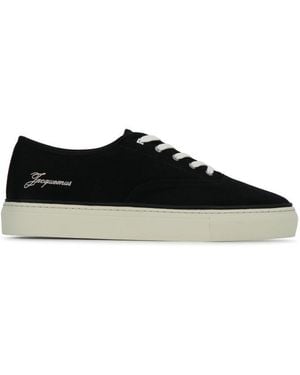 Jacquemus Lace-Up Trainers - Black