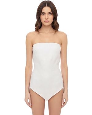 Miu Miu Solid Strapless Top - White