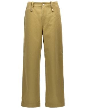 Burberry Flat Front Pant - Natural