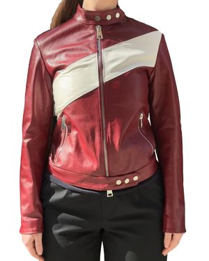 LA ROSE Leather Jacket - Red