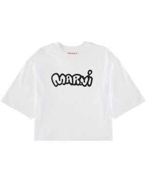 Marni Logo Crew Neck T-Shirt - White