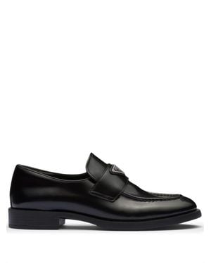 Prada Leather Loafers - Black