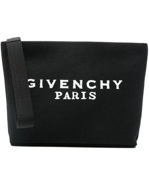Givenchy Logo Lettering Small Clutch - Black