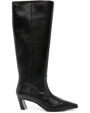 Stuart Weitzman Leather Boots - Black