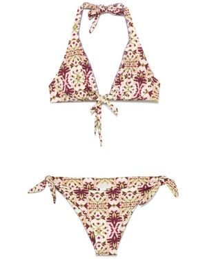 Anjuna Abstract-Print Bikini - White