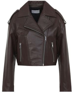 Yves Salomon Solid Notched Lapel Jacket - Black