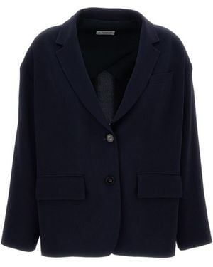 Alberto Biani Notched Lapels Blazer - Blue
