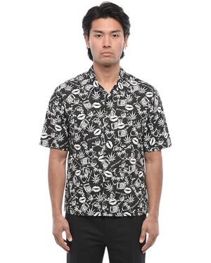Palm Angels Graphic Print Shirt - Black