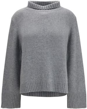 Allude Turtle Neck Jumper - Grey