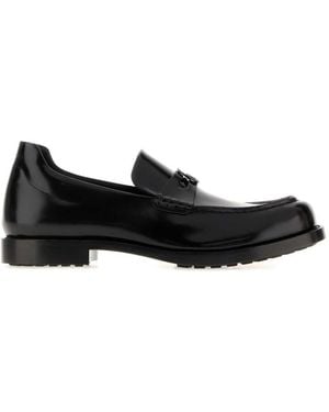 Balenciaga Leather Comfy Loafers - Black