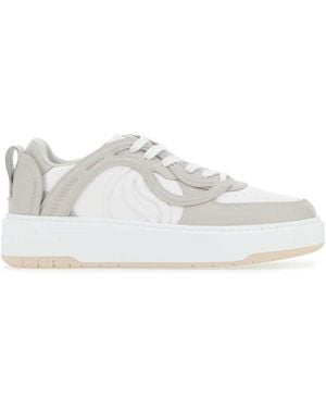 Stella McCartney Two-Tone S Wave Sneakers - White