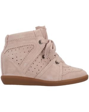 Isabel Marant Bobby Suede High-Top Sneakers - Pink