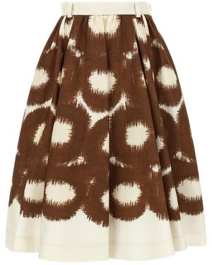 Prada Canvas Skirt - Brown