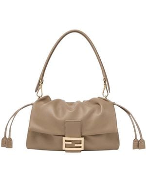 Fendi Baguette Soft Medium Shoulder Bag - Metallic