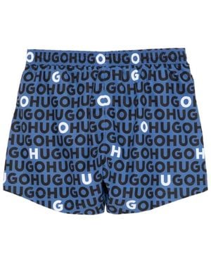BOSS Logo Swim Shorts - Blue