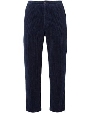 Emporio Armani Dark Corduroy Trousers - Blue