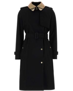Burberry Shirt Collar Trench Coat - Black