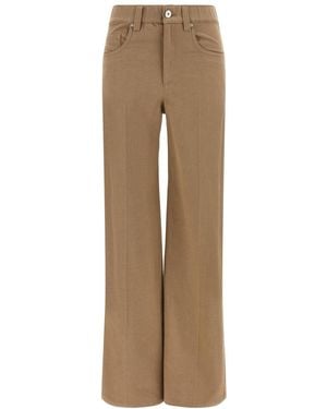 Brunello Cucinelli Straight High Rise Jeans - Natural