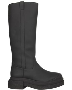 Stuart Weitzman Leather Boots - Black