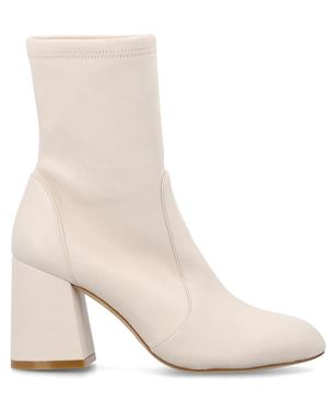 Stuart Weitzman Round Toe Boots - White