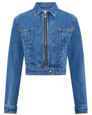 Marine Serre Shirt Collar Jacket - Blue