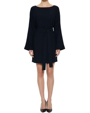 P.A.R.O.S.H. Boat Neck Mini Dress - Blue