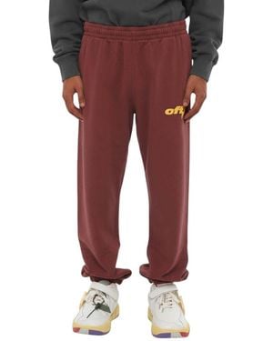 Off-White c/o Virgil Abloh Logo Track Pants - Red