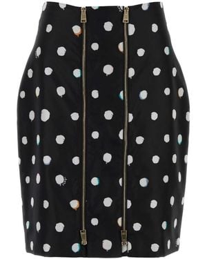 Fendi Polka Dot Print Mini Pencil Skirt - Black