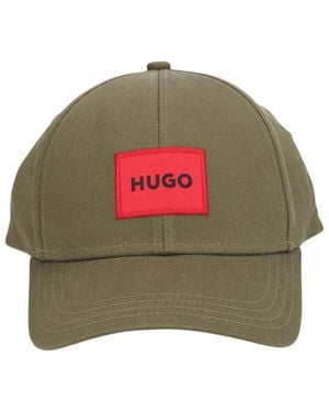 HUGO Logo Patch Baseball Cap - Green