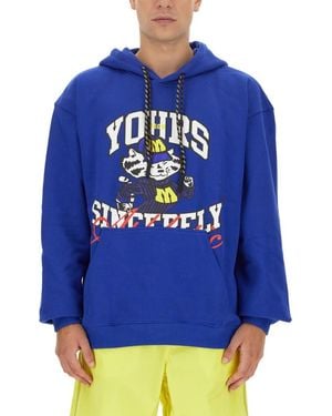 MSGM Graphic Hoodie - Blue
