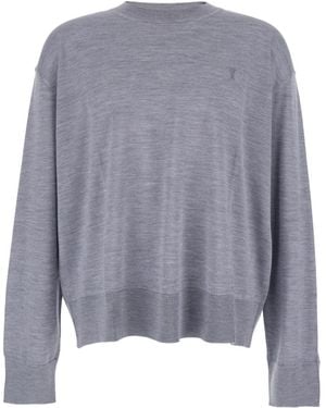 Ami Paris Crew Neck Sweater - Gray