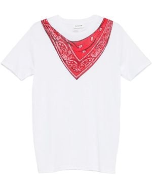P.A.R.O.S.H. V-Neck Printed T-Shirt - Red