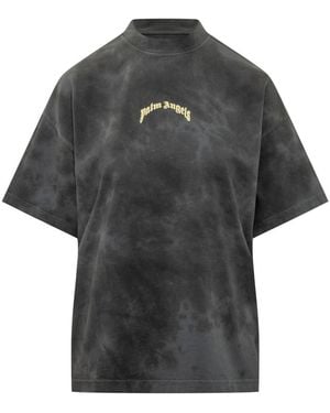 Palm Angels Graphic Crew Neck T-Shirt - Black