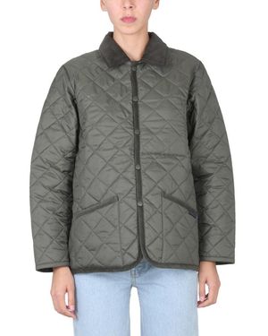 Lavenham Quilted Shirt Collar Jacket - Grey