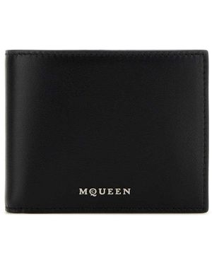 McQueen Logo Solid Wallet - Black
