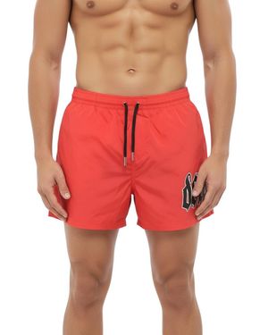 DSquared² Logo Swim Shorts - Red