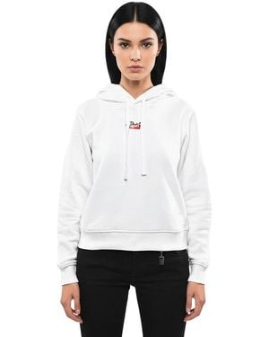 DIESEL Logo Hood Sweatshirt - White