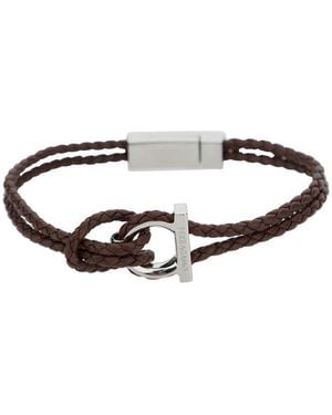 Ferragamo Gancini Braided Bracelet - White