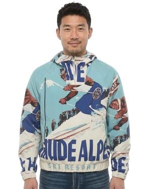Rhude Resort Print Hood Jacket - Blue