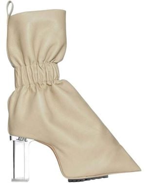 Rick Owens Taquito Pleated Boots - White