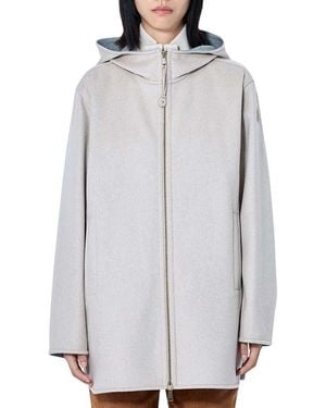 Moncler Solid Hood Jacket - Grey